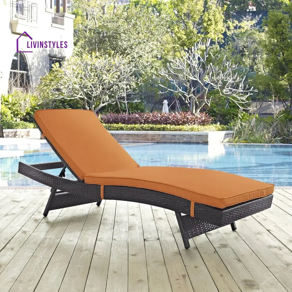Bettina Outdoor Rattan Wicker Chaise Lounger For Poolside - Lounger Set