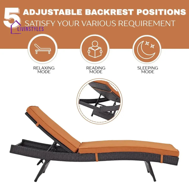 Bettina Outdoor Rattan Wicker Chaise Lounger For Poolside - Lounger Set