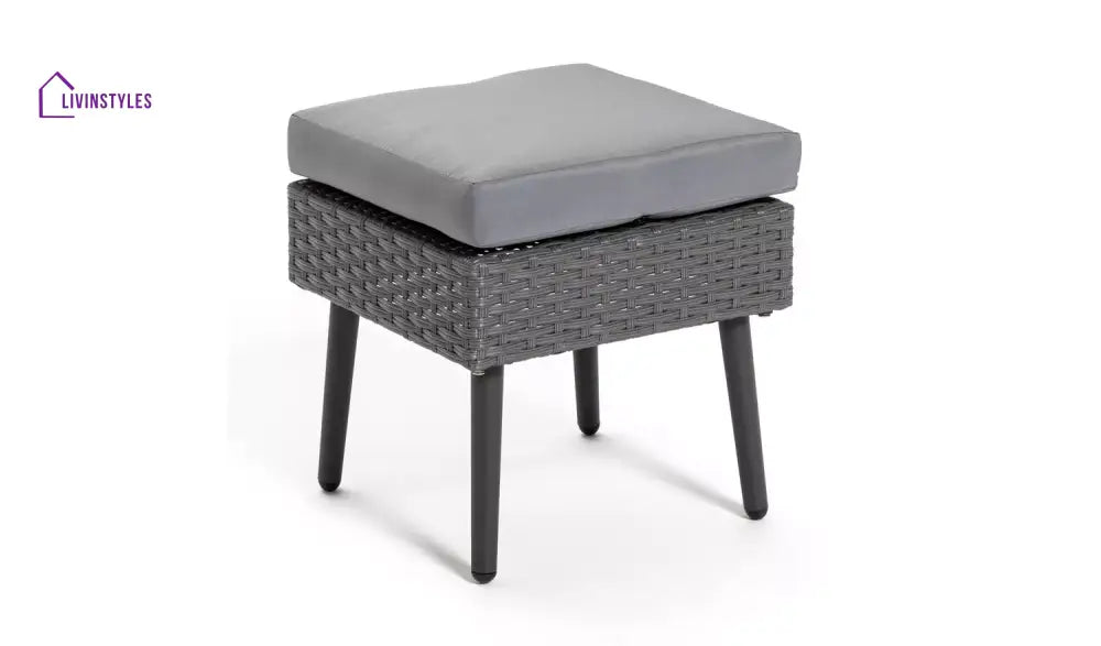 Bettino Outdoor Sofa Set 4 Seater 2 Single seat and 1 Center Table (Black + Grey) - Outdoor Furniture Sets