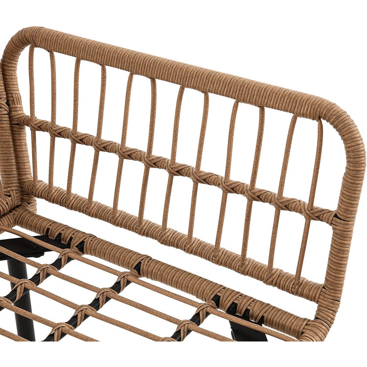 Tyamo Outdoor Garden Balcony Sofa Set 5 Seater and 1 Center Table Set (Tan + Beige)