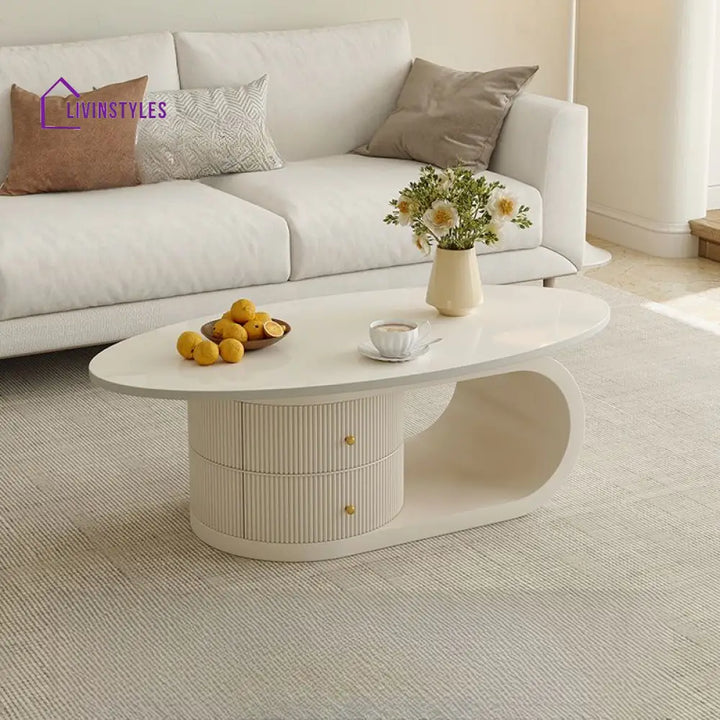Bhakti Stainless Steel Frame Coffee Table for Living Room