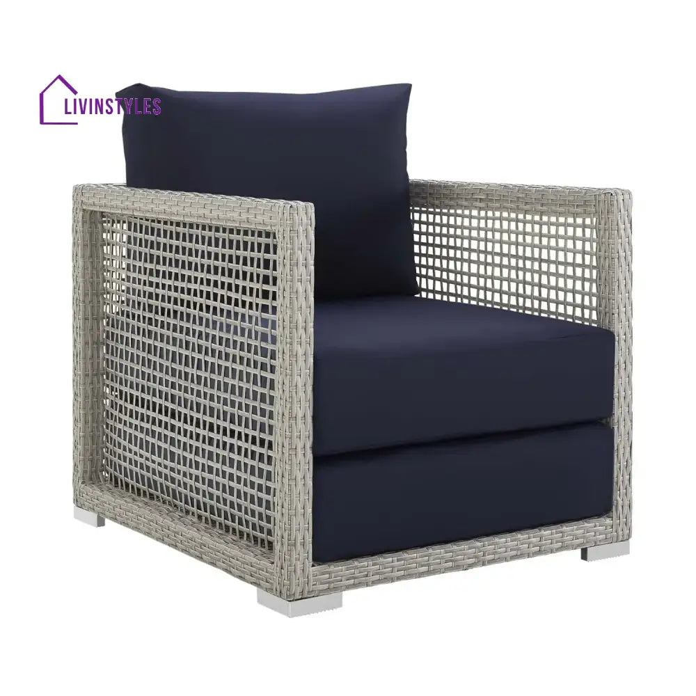 Bhanvi Outdoor Wicker Woven 6 Pieces Sectional Patio Furniture Set - Sofa Set