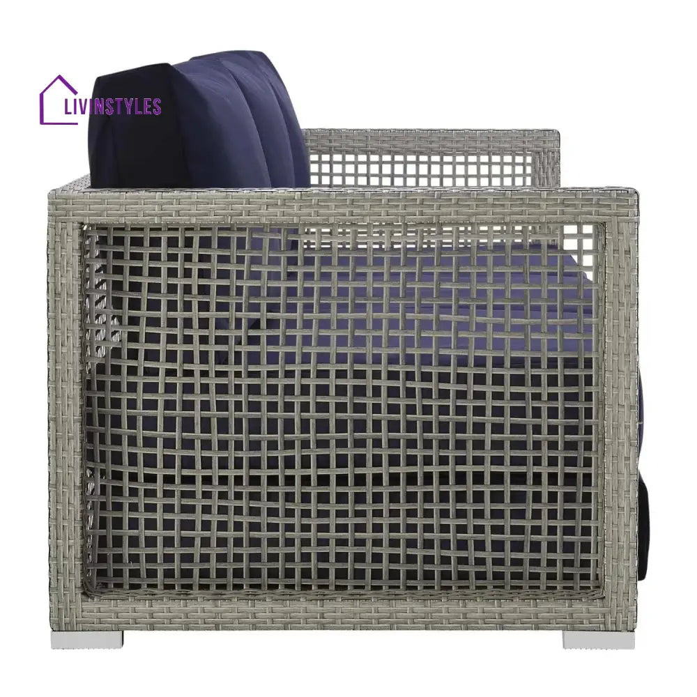 Bhanvi Outdoor Wicker Woven 6 Pieces Sectional Patio Furniture Set - Sofa Set