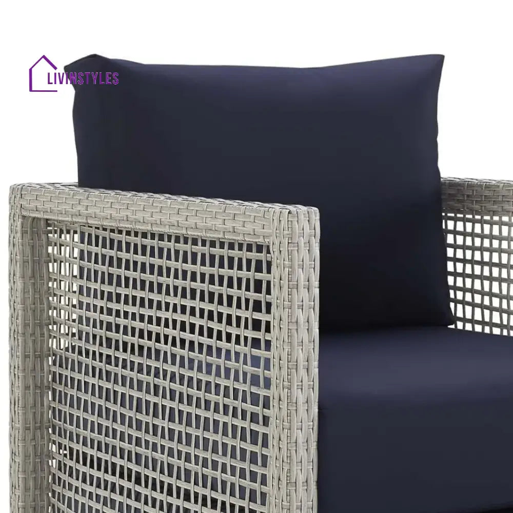Bhanvi Outdoor Wicker Woven 6 Pieces Sectional Patio Furniture Set - Sofa Set