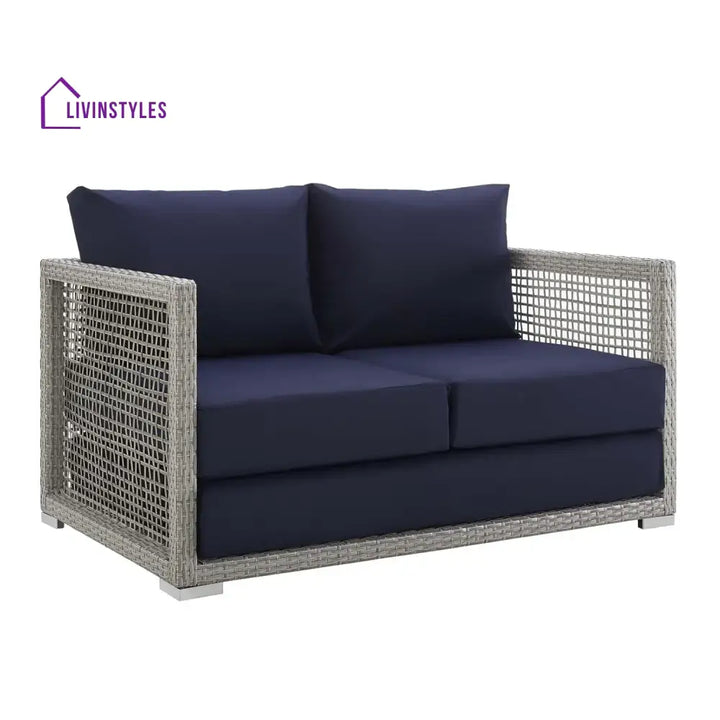 Bhanvi Outdoor Wicker Woven 6 Pieces Sectional Patio Furniture Set - Sofa Set