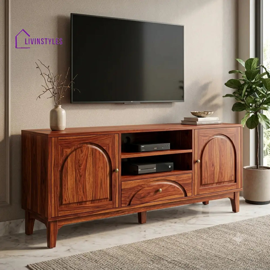 Bharath Solid Sheesham Wood Tv Unit for Living Room | Tv Cabinet | Tv Console