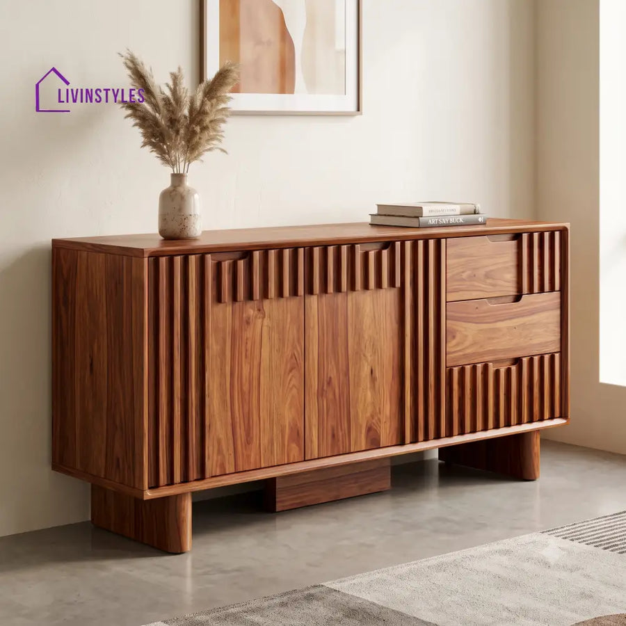 Bhavani Premium Sheesham Wood Sideboard and Cabinet for Living Room