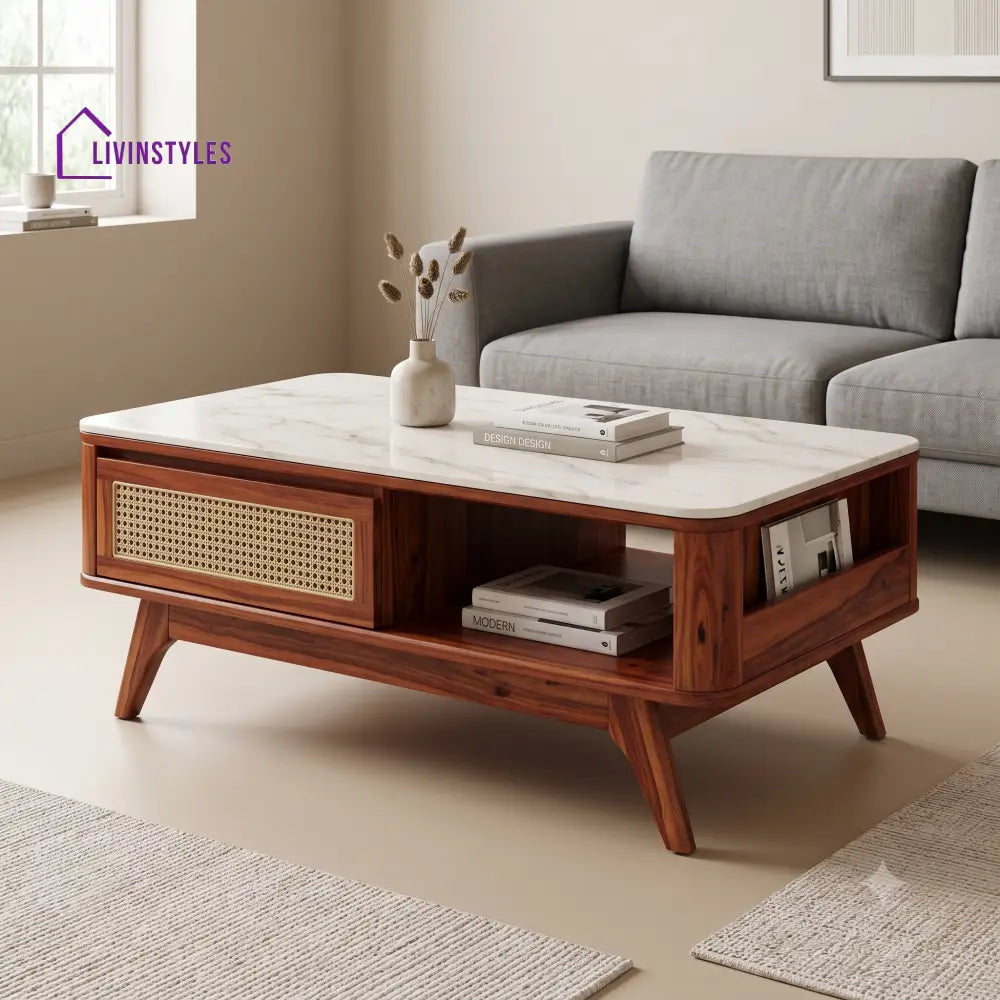 Bhavani Premium Solid Wood Coffee Table for Living Room Online