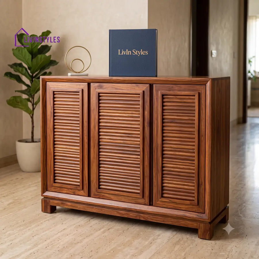 Bhavani Sheesham Wood Shoe Rack | Wooden Shoe Cabinet