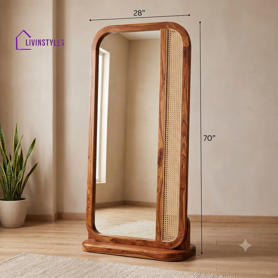 Bhavani Wooden Full Length Mirror for Bedroom & Living Room