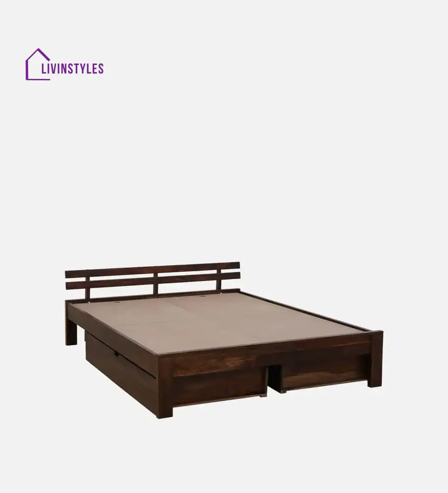 Amol Sheesham Wood Bed With Drawer Storage Bedroom Furniture Sets