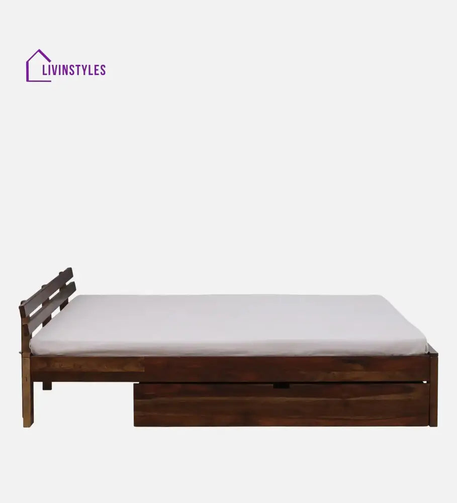 Amol Sheesham Wood Bed With Drawer Storage Bedroom Furniture Sets