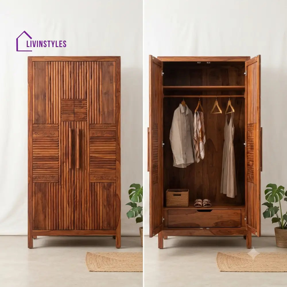 Bhavika Wooden Wardrobe for Clothes | Cupboard for Clothes