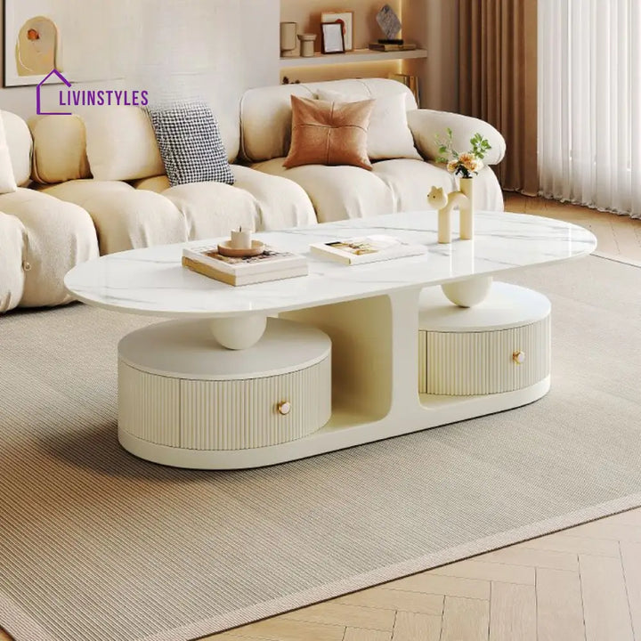 Bhavin Stainless Steel Frame Coffee Table for Living Room - Single Table
