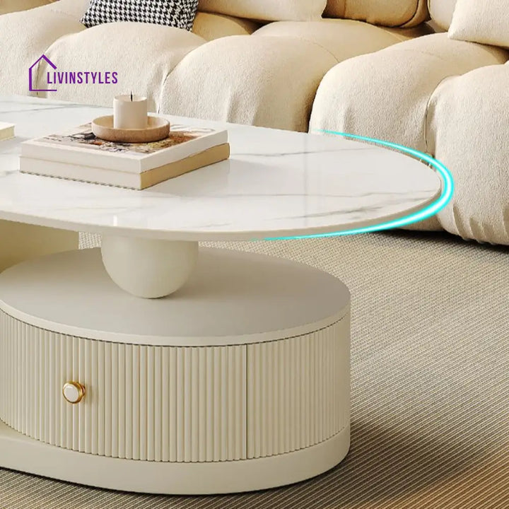 Bhavin Stainless Steel Frame Coffee Table for Living Room - Single Table