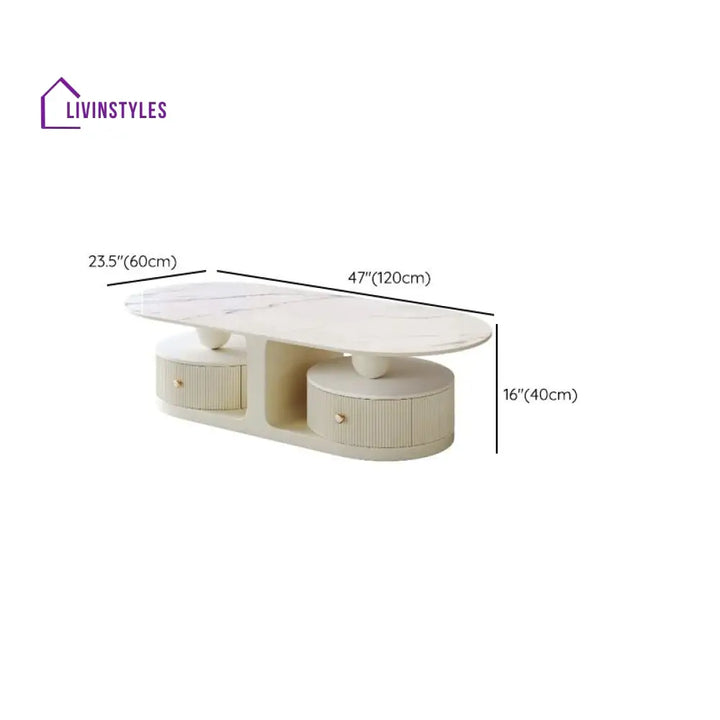 Bhavin Stainless Steel Frame Coffee Table for Living Room - Single Table