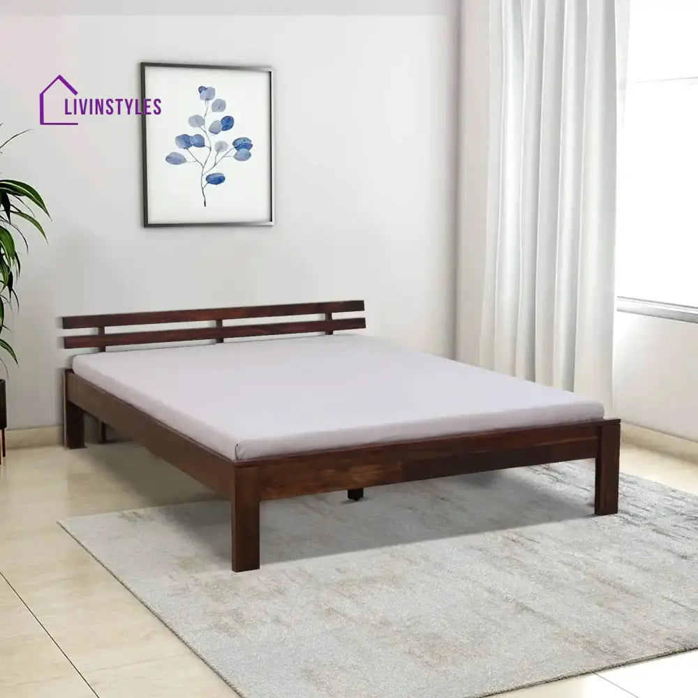 Amol Sheesham Wood Beds Queen / Teak Bed without storage