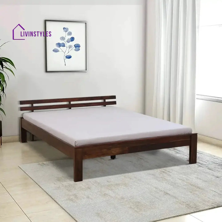 Amol Sheesham Wood Beds Queen / Teak Bed without storage