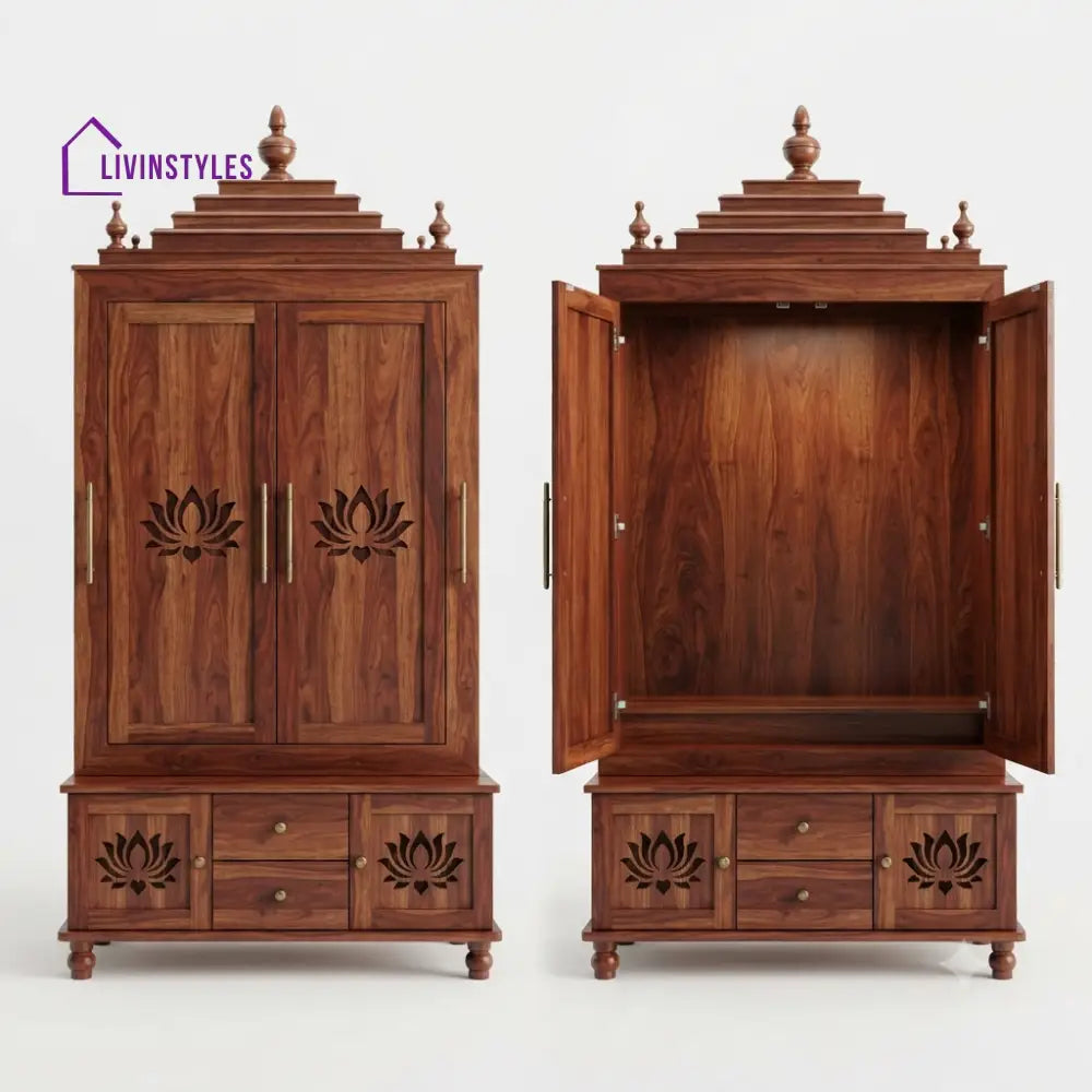 Bhavya Premium Solid Wood Home Temple | Pooja Mandir for Home