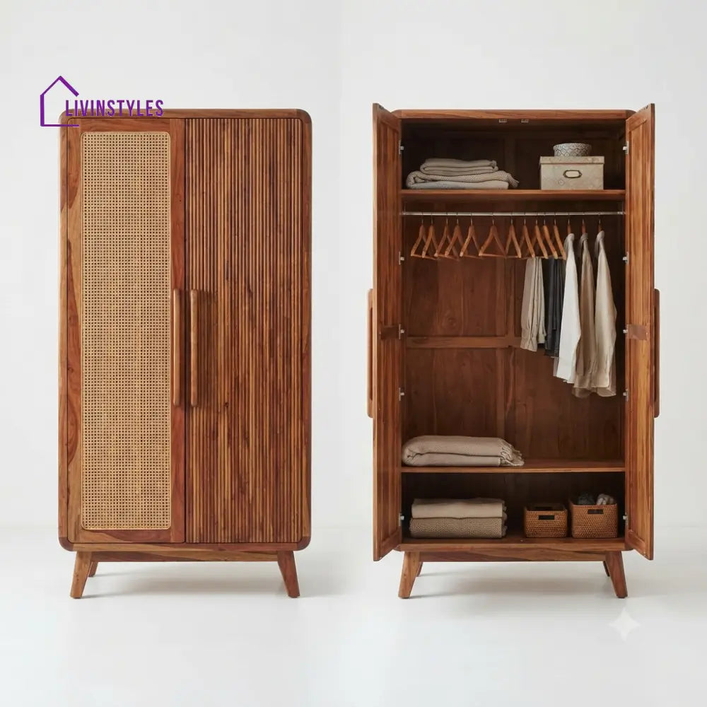 Bhavya Wooden Wardrobe for Clothes | Cupboard for Clothes