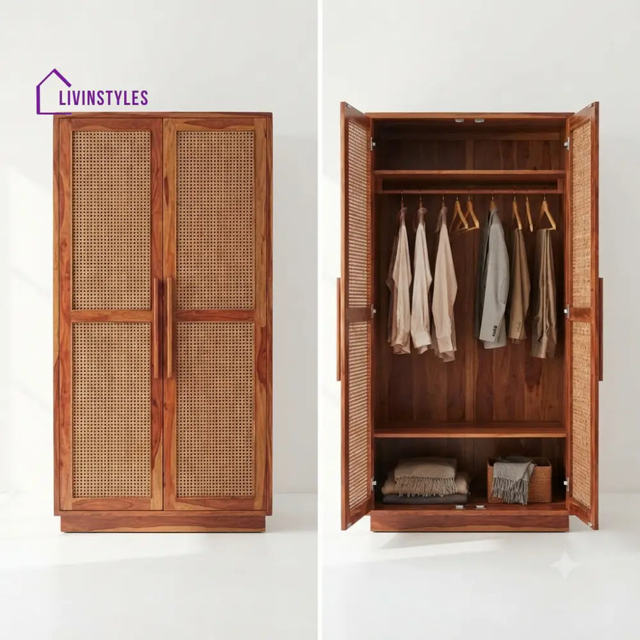 Bhoomija Wooden Wardrobe for Clothes | Cupboard for Clothes