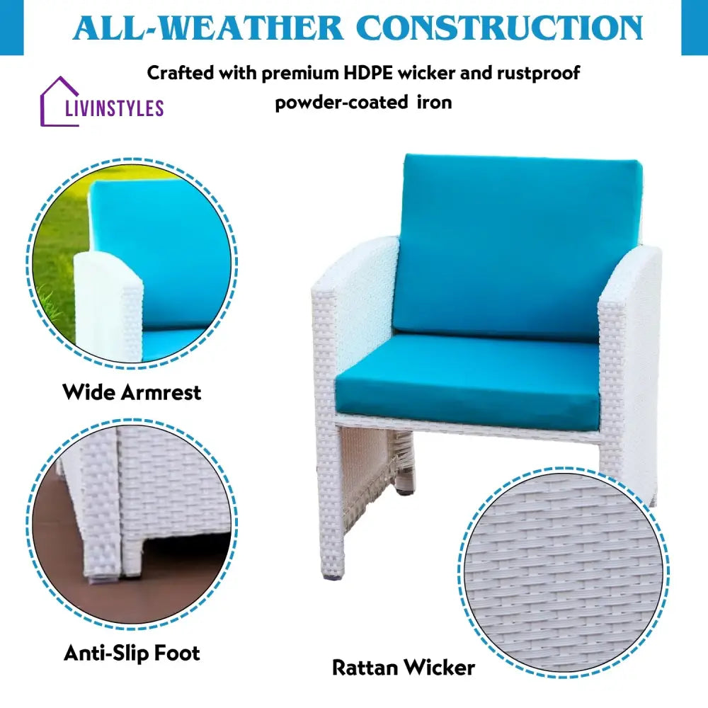 Bhoomika Outdoor 5 Piece Patio Wicker All Weather Sectional Furniture Set - Patio Sofa Set