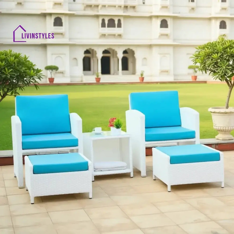 Bhoomika Outdoor 5 Piece Patio Wicker All Weather Sectional Furniture Set - Patio Sofa Set