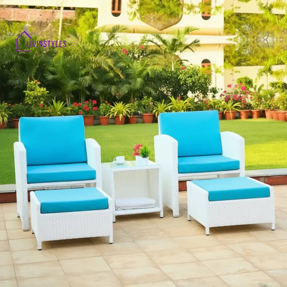 Bhoomika Outdoor 5 Piece Patio Wicker All Weather Sectional Furniture Set - Patio Sofa Set