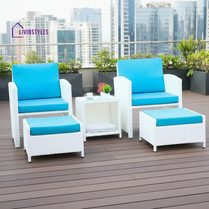 Bhoomika Outdoor 5 Piece Patio Wicker All Weather Sectional Furniture Set - Patio Sofa Set