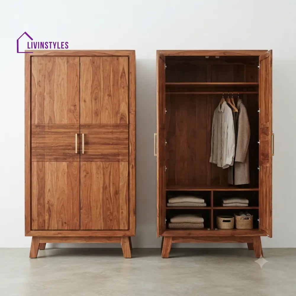 Bhumika Wooden Wardrobe for Clothes | Cupboard for Clothes