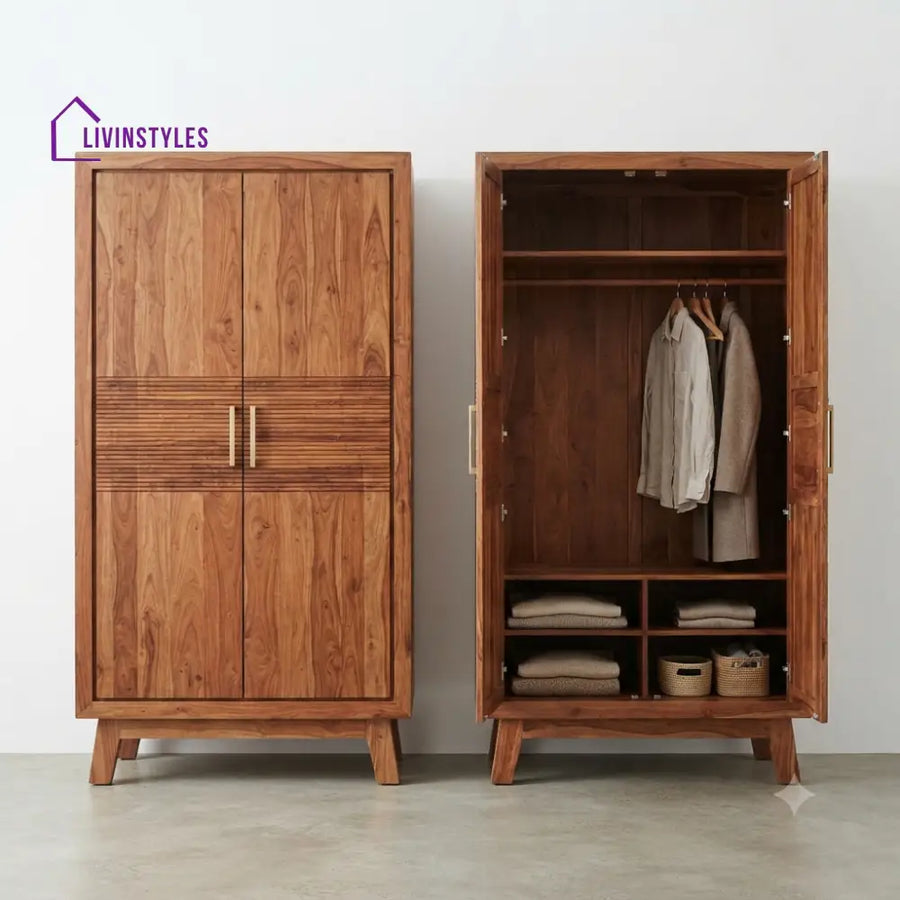 Bhumika Wooden Wardrobe for Clothes | Cupboard for Clothes