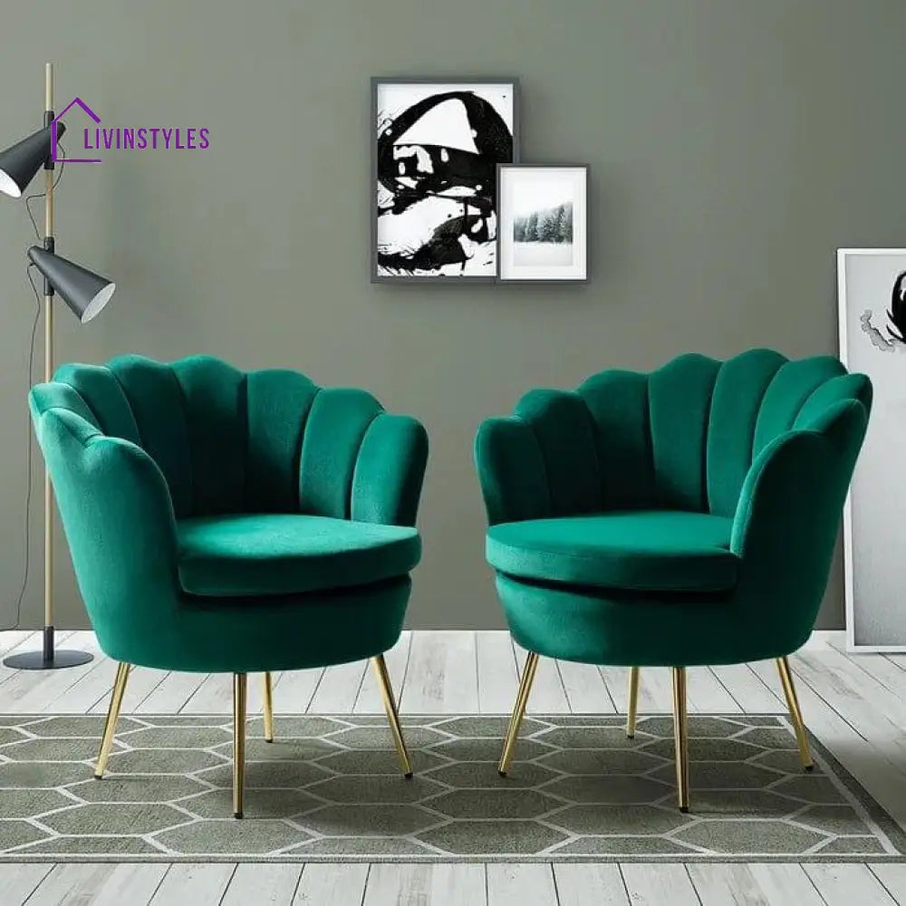Bhuvan Upholstered Barrel Chair (Set Of 2) Green