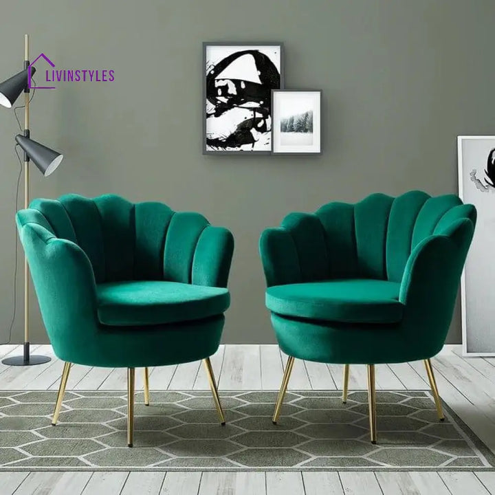 Bhuvan Upholstered Barrel Chair (Set Of 2) Green