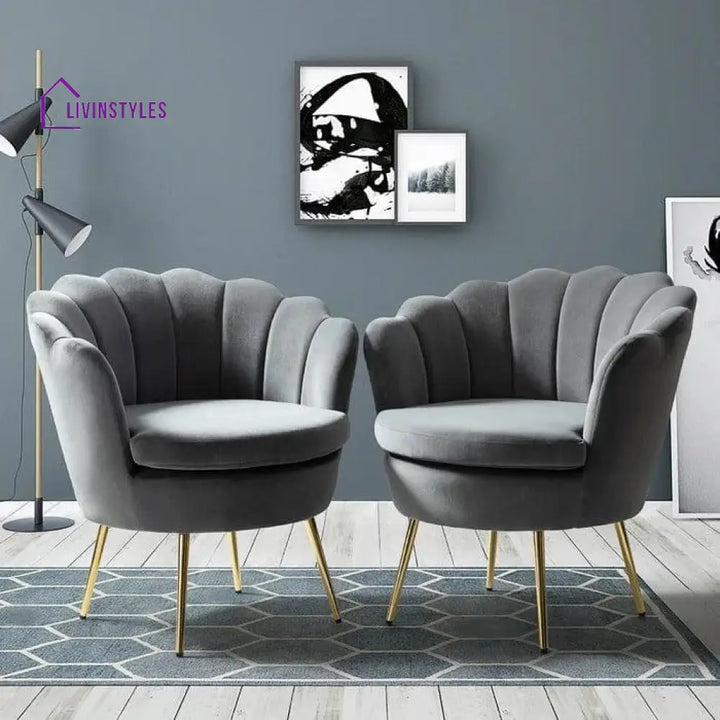 Bhuvan Upholstered Barrel Chair (Set Of 2) Grey