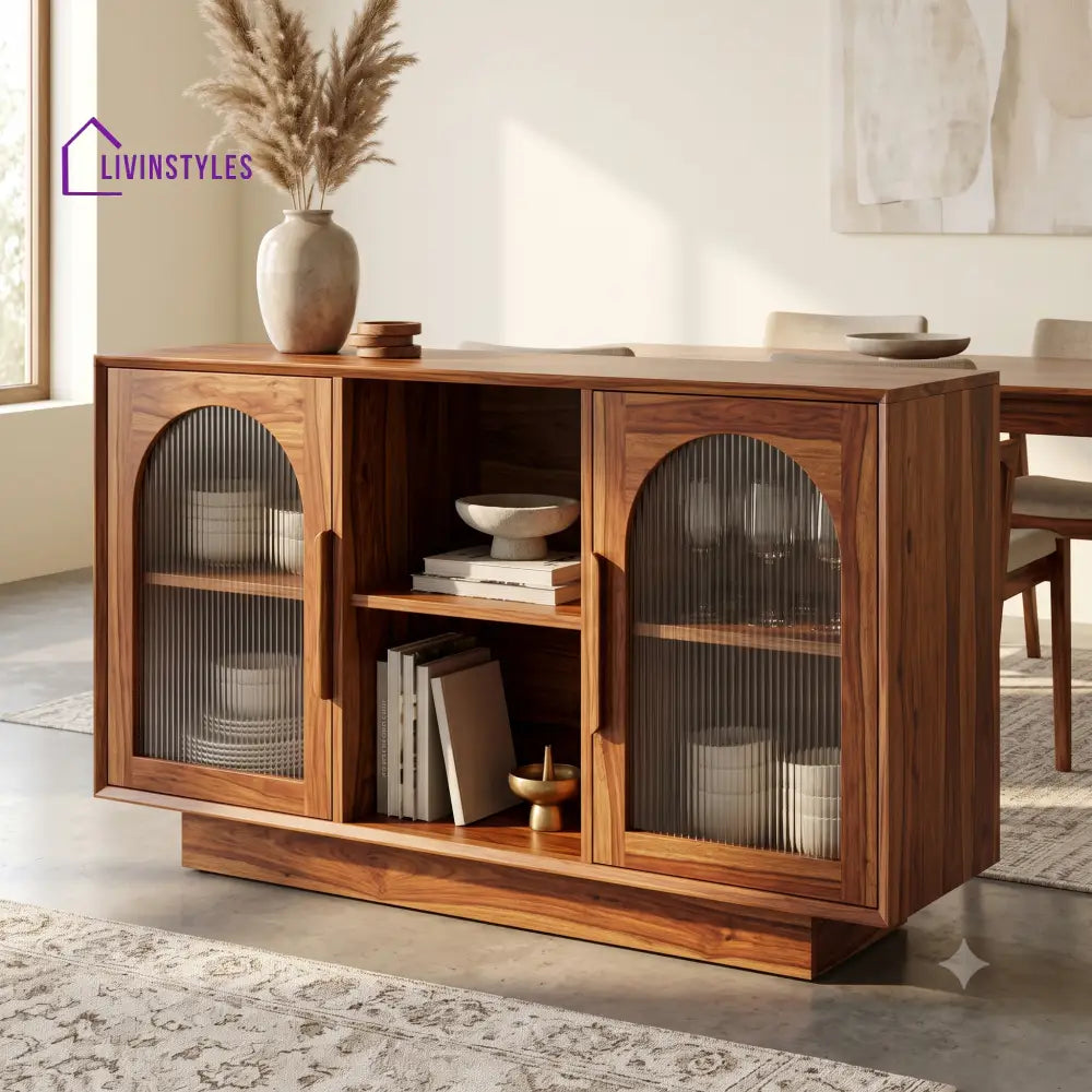 Bhuvana Premium Sheesham Wood Sideboard and Cabinet for Living Room