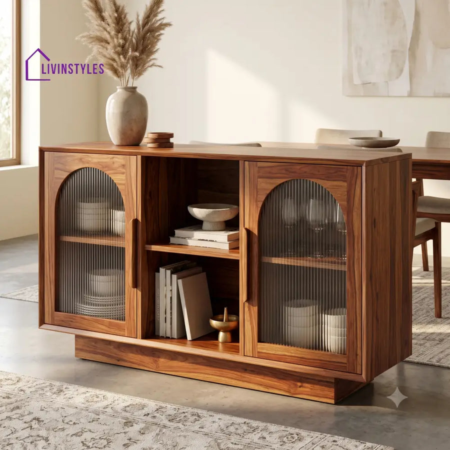 Bhuvana Premium Sheesham Wood Sideboard and Cabinet for Living Room