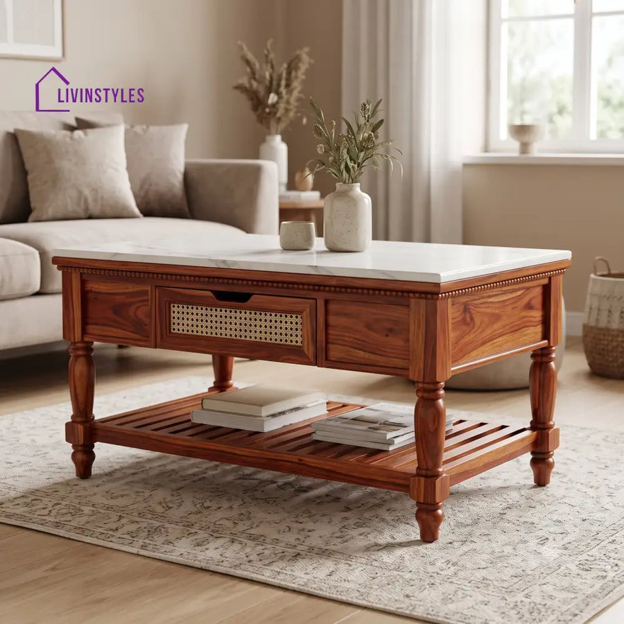 Bhuvana Premium Solid Wood Coffee Table for Living Room Online