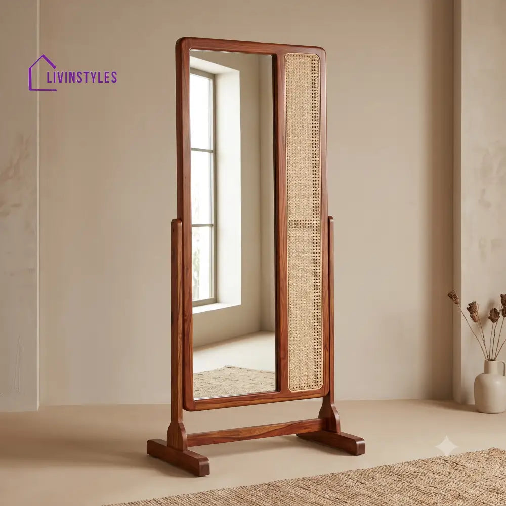 Bhuvana Wooden Full Length Mirror for Bedroom & Living Room