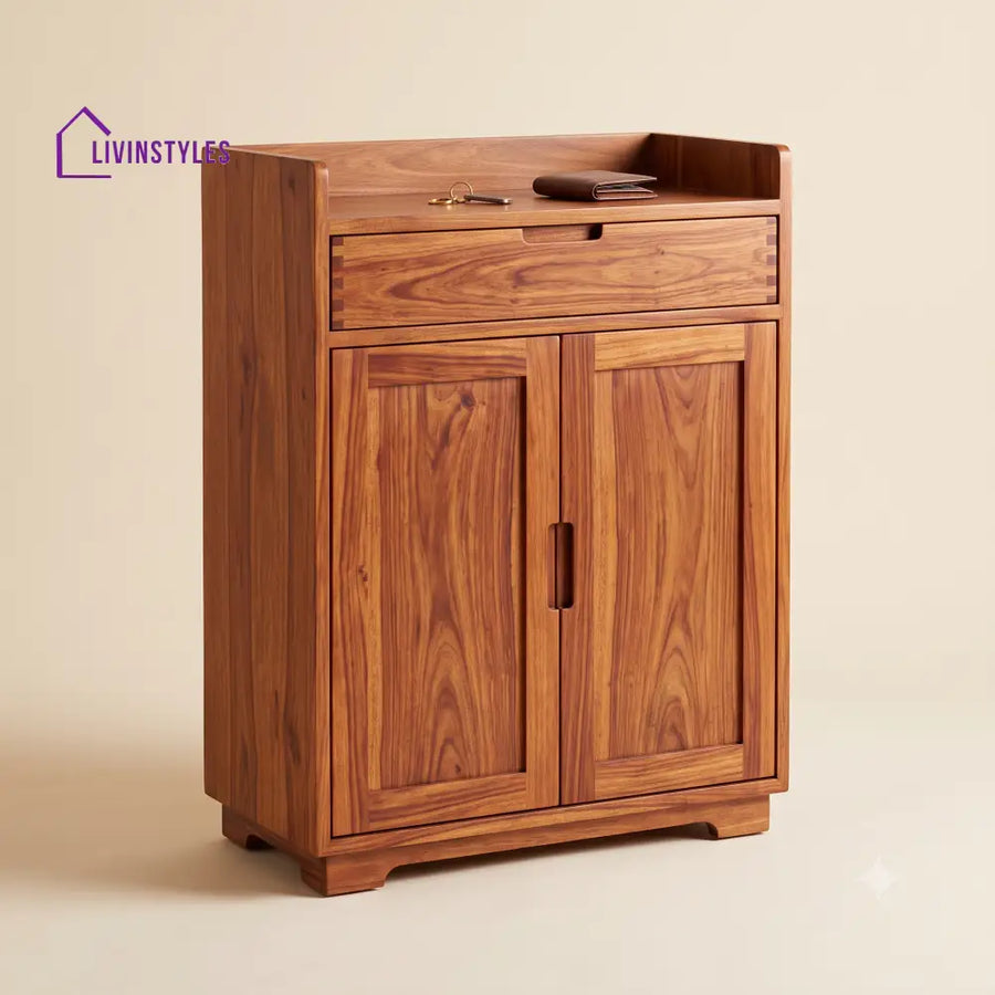 Bhuvana Wooden Shoe Rack for Home | Shoe Cabinet