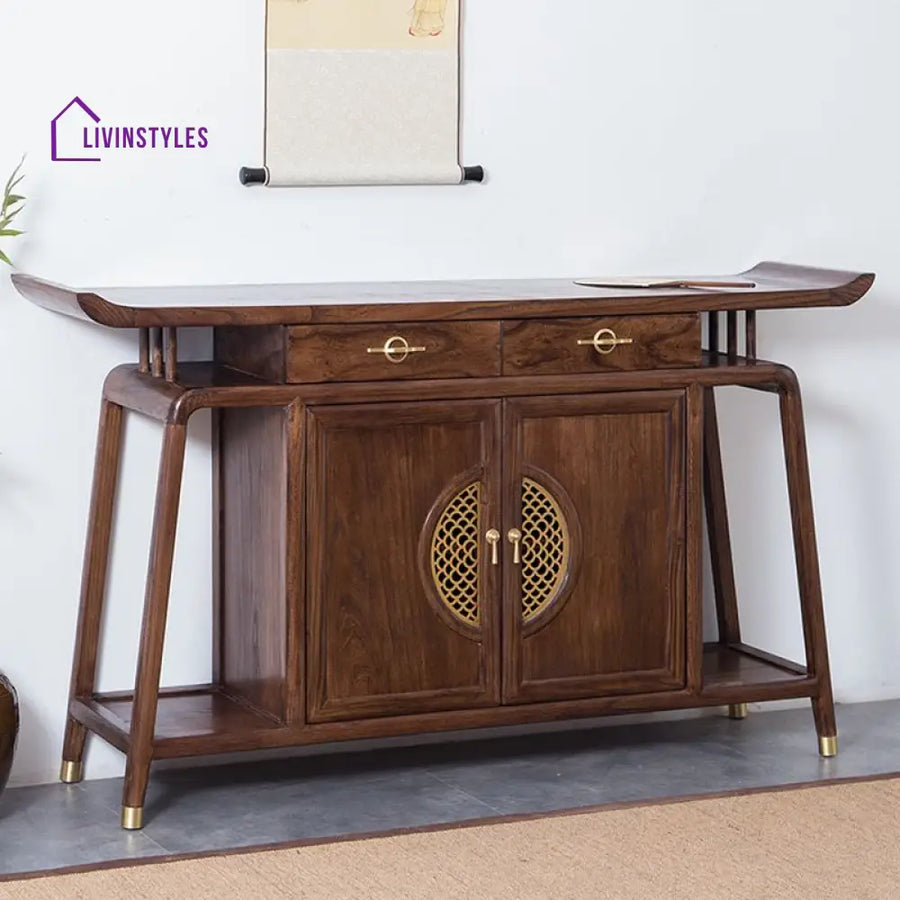 Bhuvesh Wooden Living Room Console Table