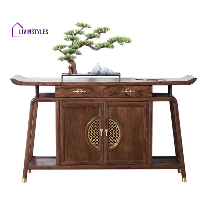 Bhuvesh Wooden Living Room Console Table