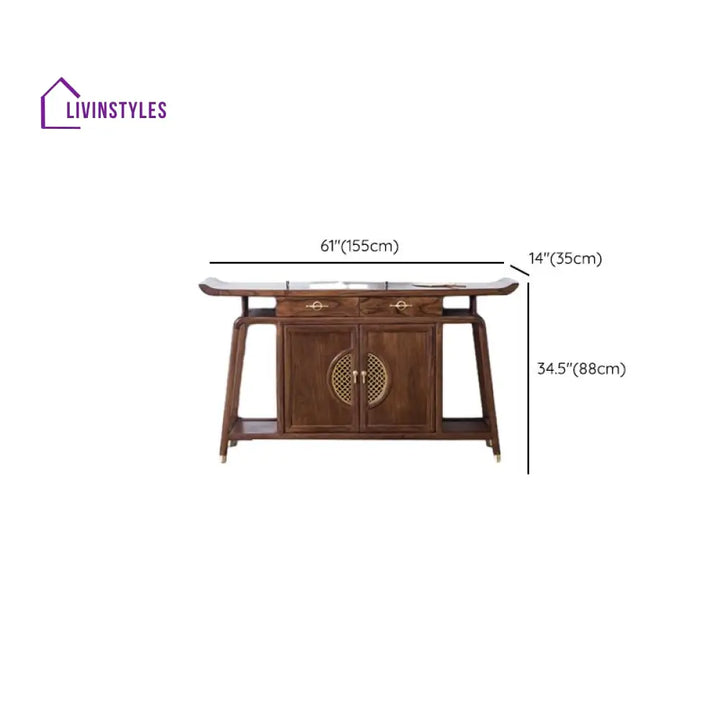 Bhuvesh Wooden Living Room Console Table