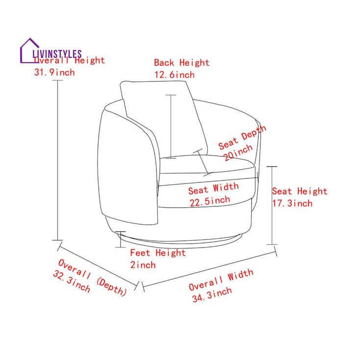 Bhuvika 360 Rotating Living Room Chair