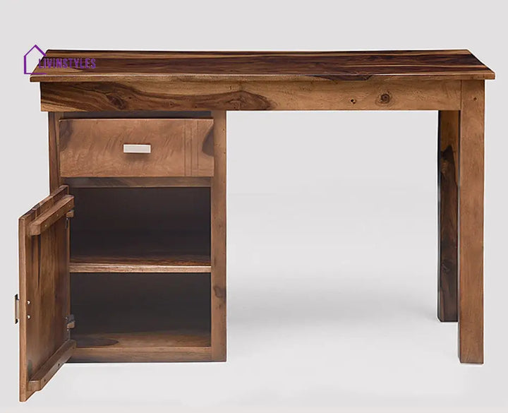 Bianca Solid Wood Writing Study Table Study Laptop Desk with Drawer Study Table