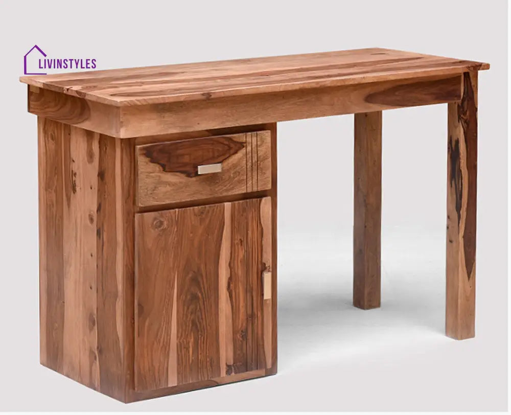 Bianca Solid Wood Writing Study Table Study Laptop Desk with Drawer Study Table