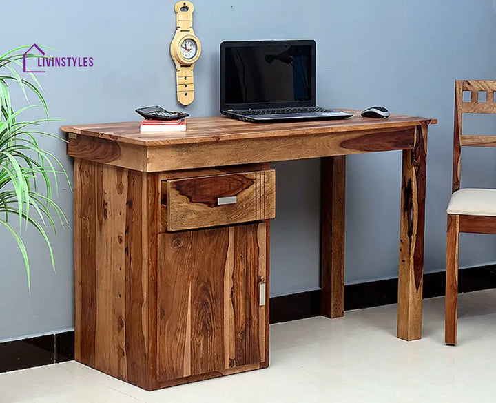 Bianca Solid Wood Writing Study Table Study Laptop Desk with Drawer Study Table