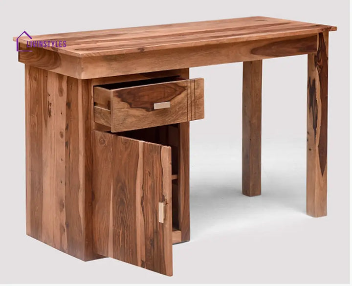 Bianca Solid Wood Writing Study Table Study Laptop Desk with Drawer Study Table