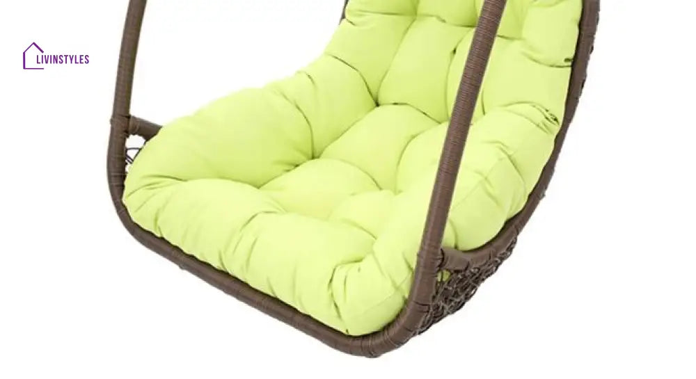 Bianchi Single Seater Hanging Swing Without Stand For Balcony Garden Swing (Dark Brown) Swings