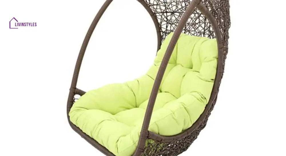 Bianchi Single Seater Hanging Swing Without Stand For Balcony Garden Swing (Dark Brown) Swings