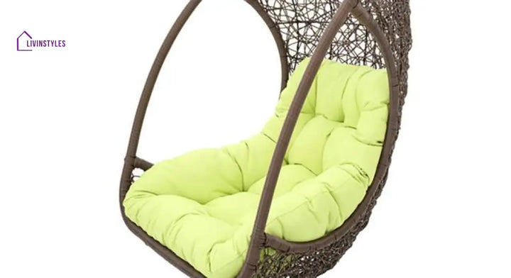 Bianchi Single Seater Hanging Swing Without Stand For Balcony Garden Swing (Dark Brown) Swings